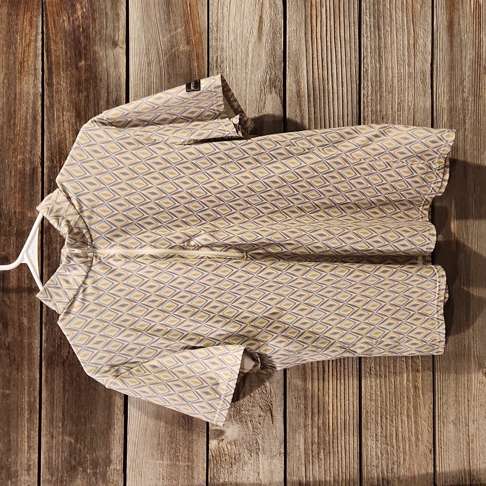 FITS Geometric Patterned Women's Equestrian Top